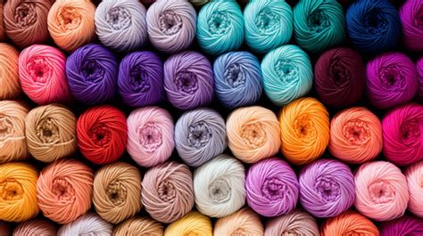 Collezione di filati colorati per uncinetto