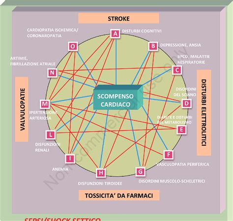 Schema che illustra le collaborazioni tra diversi reparti ospedalieri