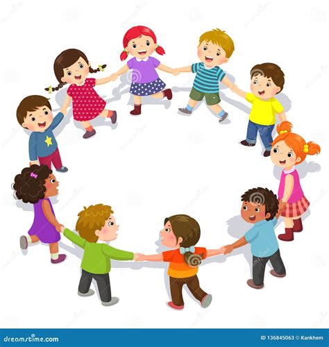 Bambini che girano felici in cerchio