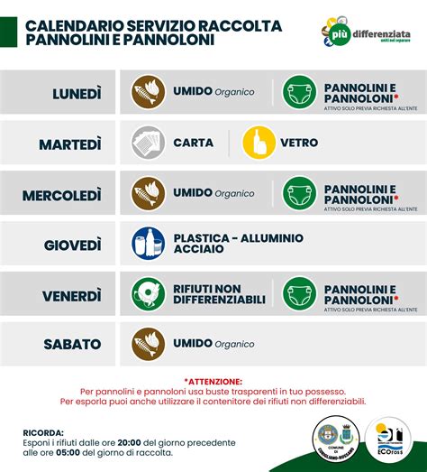 calendario con pannolini