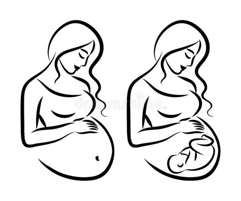 Illustrazione stilizzata di una donna incinta