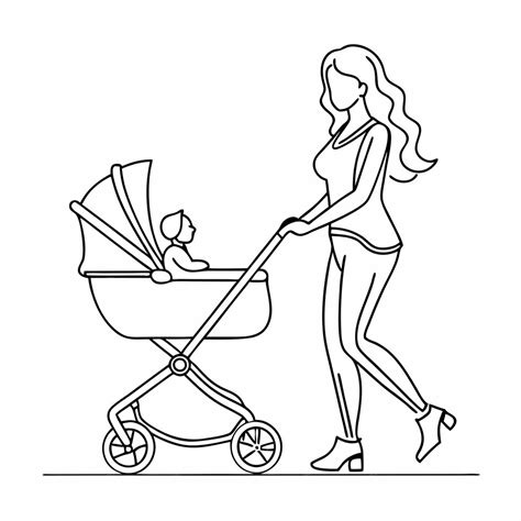 Una famiglia che passeggia in città con un bambino in un passeggino Baby Jogger