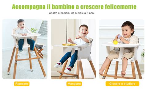 Diagramma che mostra le regolazioni di seduta e poggiapiedi di un seggiolone