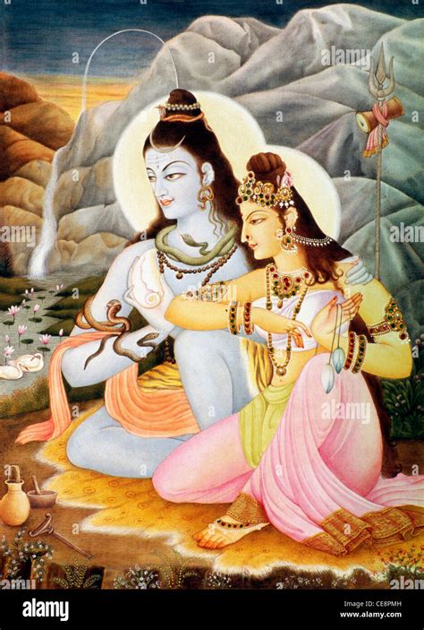 Raffigurazione di Shiva e Parvati