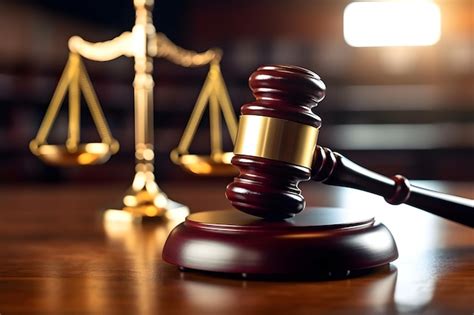 Illustrazione di un tribunale con toga e martelletto