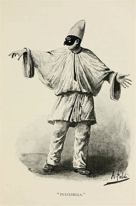 Illustrazione di Pulcinella che inventa la mozzarella
