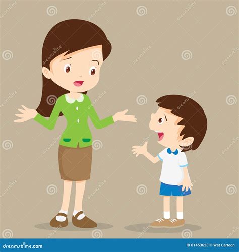 illustrazione di un dentista che parla con una bambina