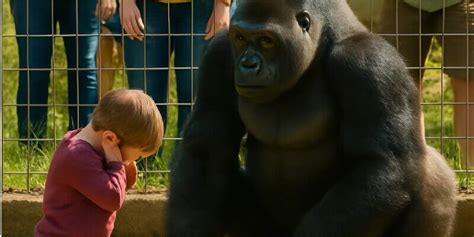 Bambino che cade nel recinto di un gorilla