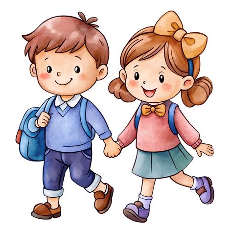 bambini felici che vanno a scuola