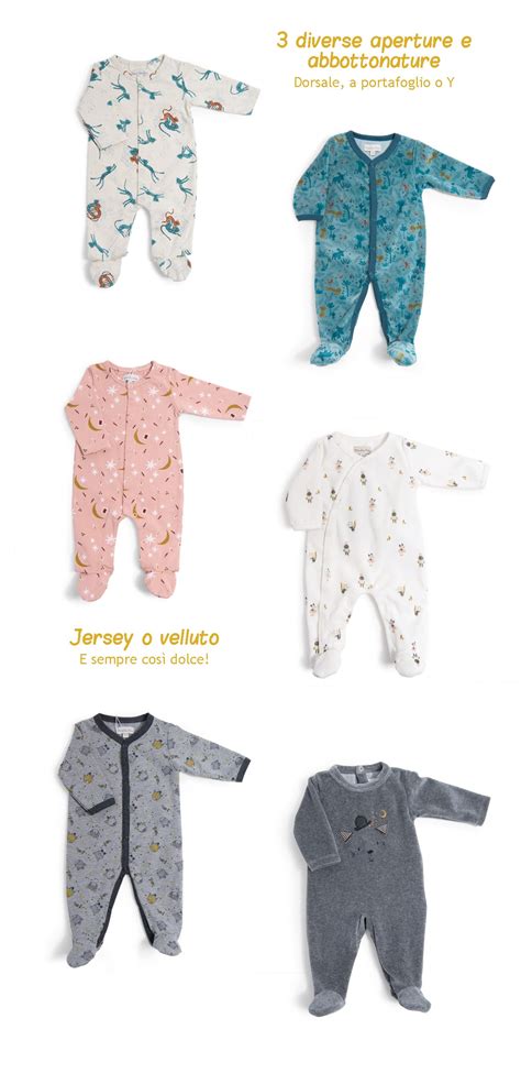 Collezione di tutine in ciniglia per neonati di diverse marche