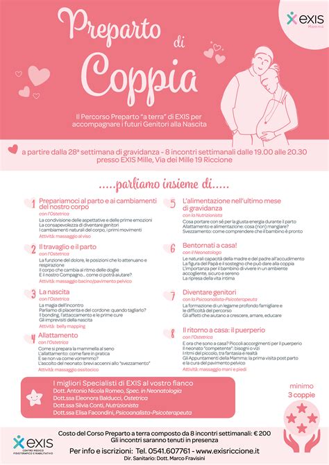 Infografica sui benefici di un corso preparto