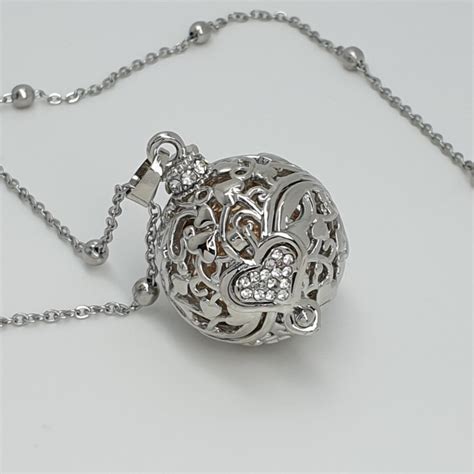 Collana Chiama Angeli in argento con ciondolo a forma di cuore