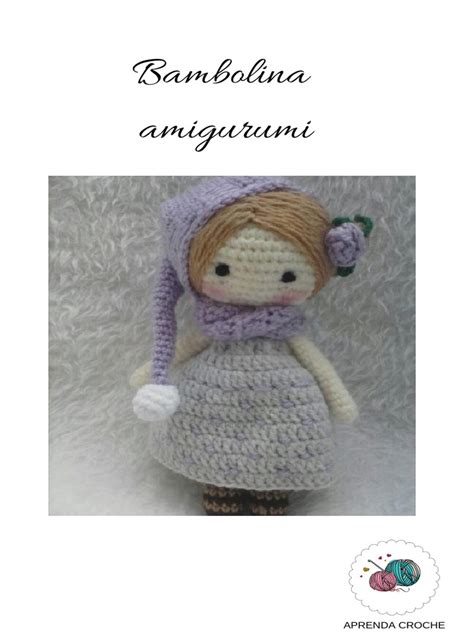Bambolina amigurumi finita con scheletro interno