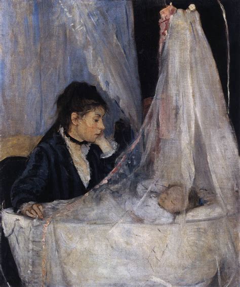 Dettaglio del velo nella Culla di Berthe Morisot