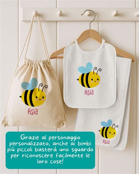 set asilo personalizzato con nome e disegni