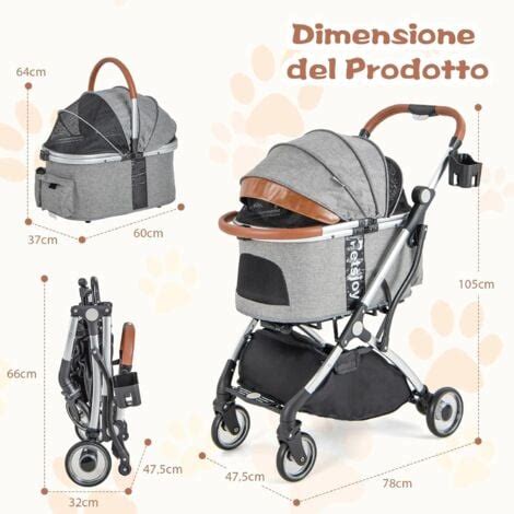 manico passeggino con rivestimento ergonomico