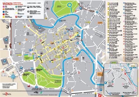 Mappa di Vicenza con evidenziate le strutture mediche