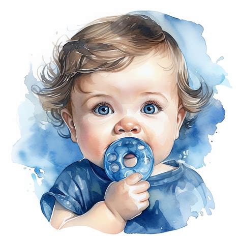 Illustrazione di un bambino piccolo e grazioso con un sorriso