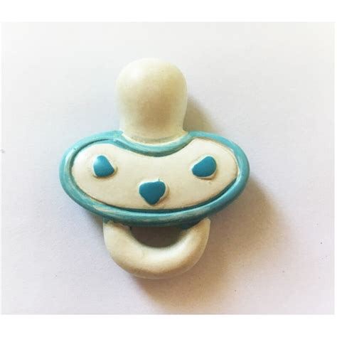 Set di bomboniere ciuccio azzurro in ceramica