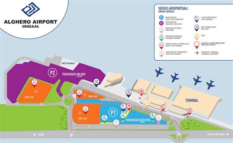 mappa aeroporto di Alghero