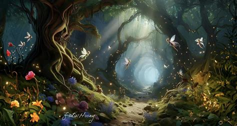 Illustrazione di una fata intrappolata sotto un ramoscello