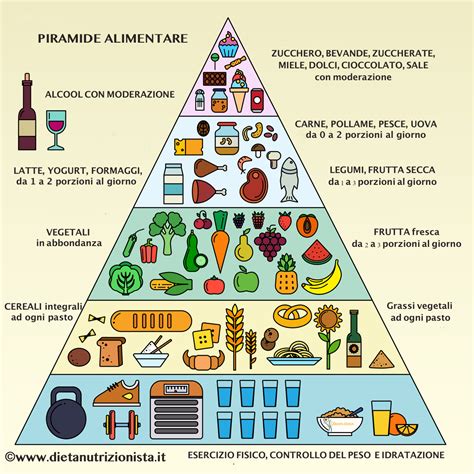 Piramide alimentare con enfasi sulle proteine