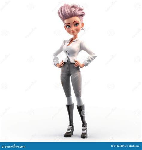 Screenshot di un'animazione 3D di un personaggio femminile