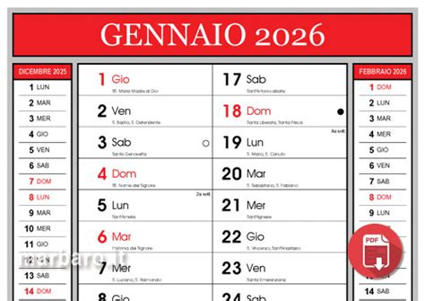 calendario con evidenziati 5 mesi