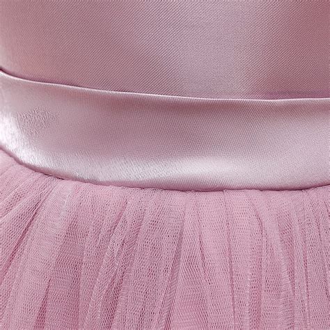abito damigella bambina semplice rosa cipria