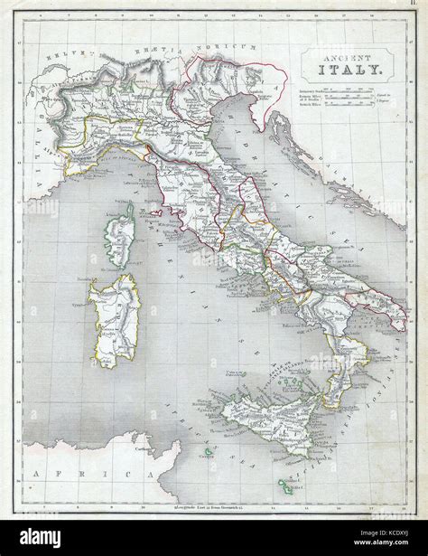 Antica mappa dell'Italia