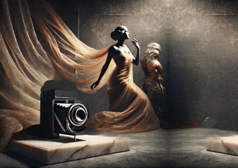 Fotografia stilizzata di una figura femminile con un velo