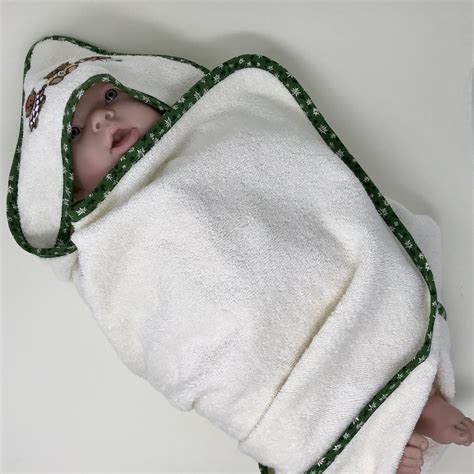 accappatoio verde neonato