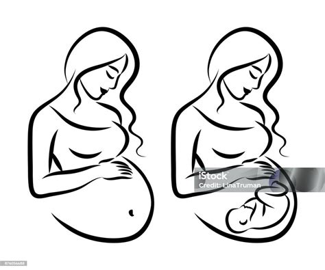 Icona di una donna incinta