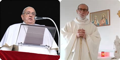 Illustrazione di un sacerdote che parla sui social media