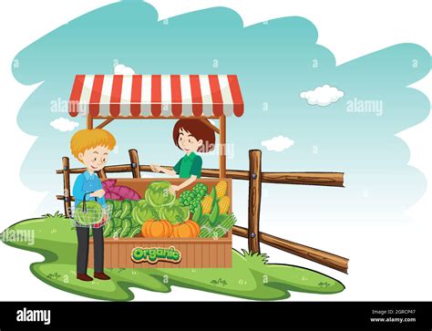 Bambini che osservano verdure fresche in un mercato