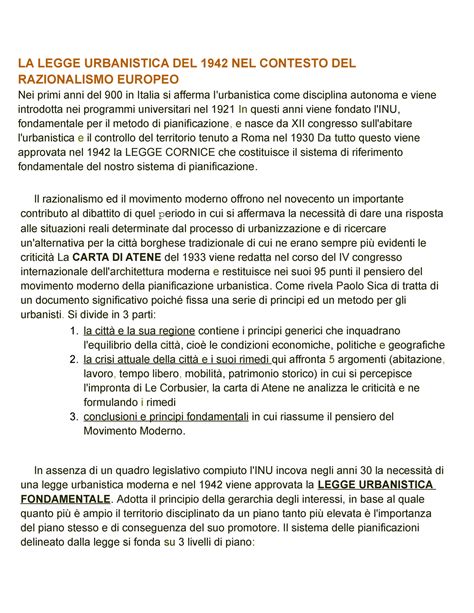 Pagina di testo della Legge Urbanistica n.1150/1942