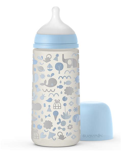 Biberon Suavinex azzurro con tettarella SX pro
