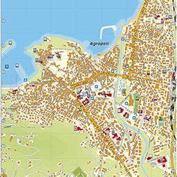 Mappa di Agropoli con evidenziata la posizione del lungomare e del castello