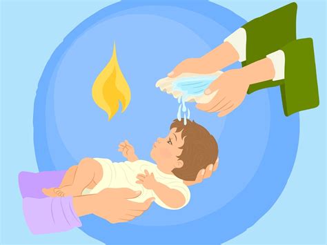 bambina che riceve il battesimo
