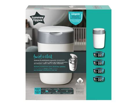Dettaglio del coperchio piatto del contenitore per pannolini Tommee Tippee