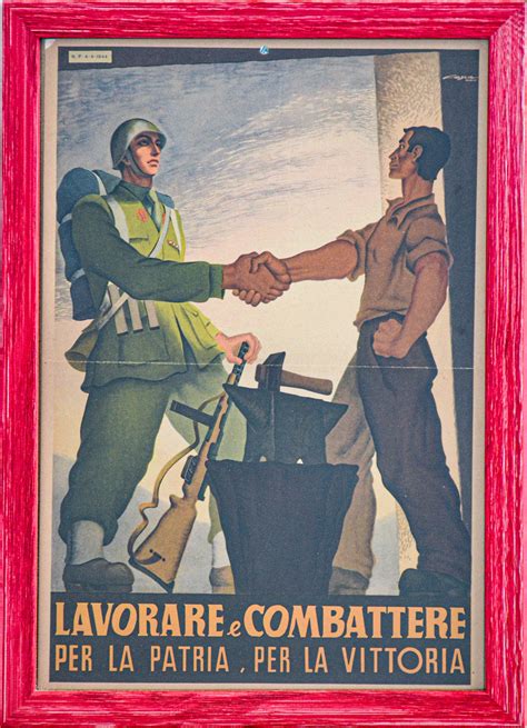 Manifesto fascista con slogan sulla famiglia e la procreazione