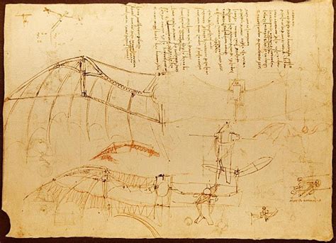 Schizzo di macchina volante dal Codice Atlantico