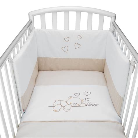 Paracolpi per lettino neonato con fantasie dolci