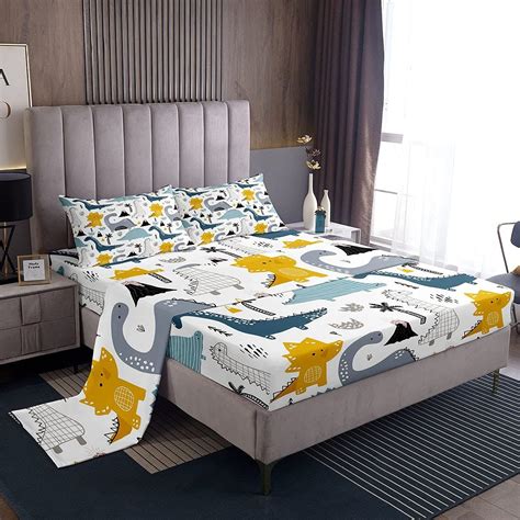 Set lenzuola con fantasie di animali per neonati