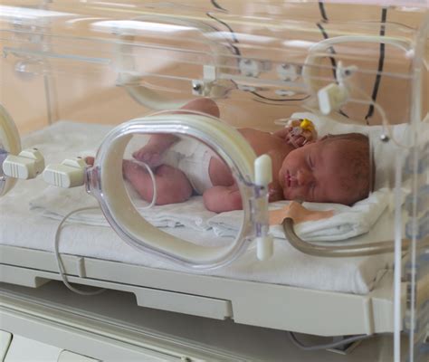Neonati prematuri in incubatrice con ciuccio