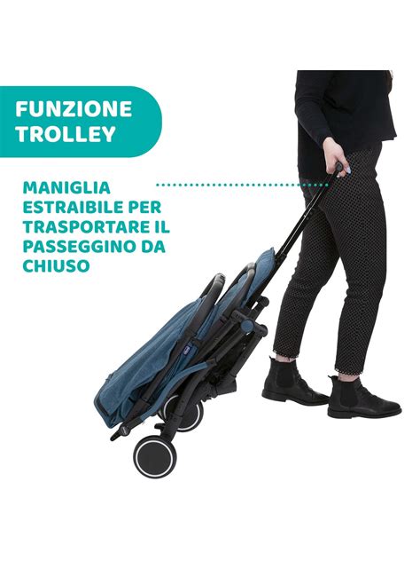 dettaglio tessuti e cinture di sicurezza Chicco Trolley Me