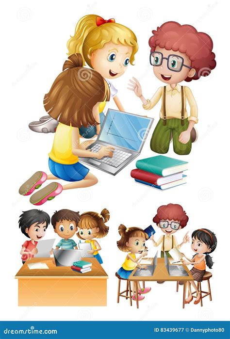 Bambini che lavorano insieme a un progetto scolastico