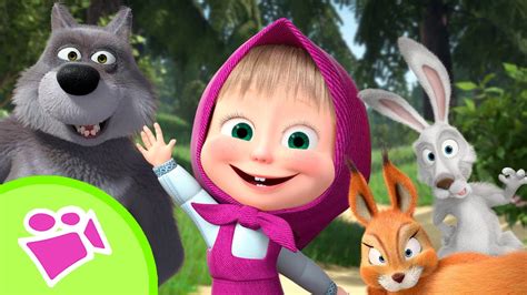 Un collage di immagini dai diversi spin-off di Masha e Orso