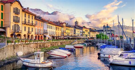 Panoramica del Lago Maggiore con borghi