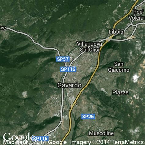 Mappa di Gavardo con indicazione delle strutture sanitarie